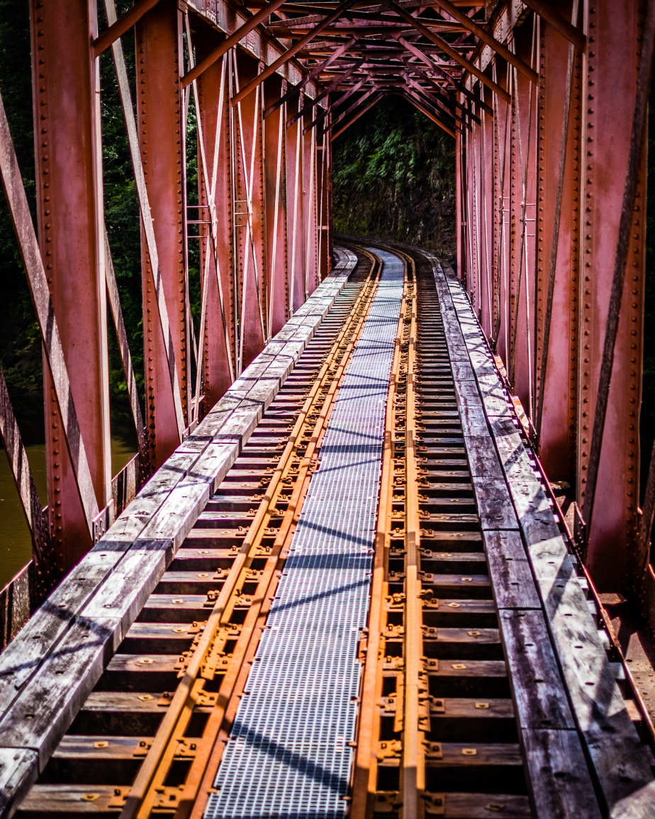 Bridge on the Wilderness Railway Strahan Tasmania.